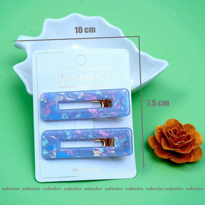 Marble hair pins ( Pack of 2 )  - UBK1730