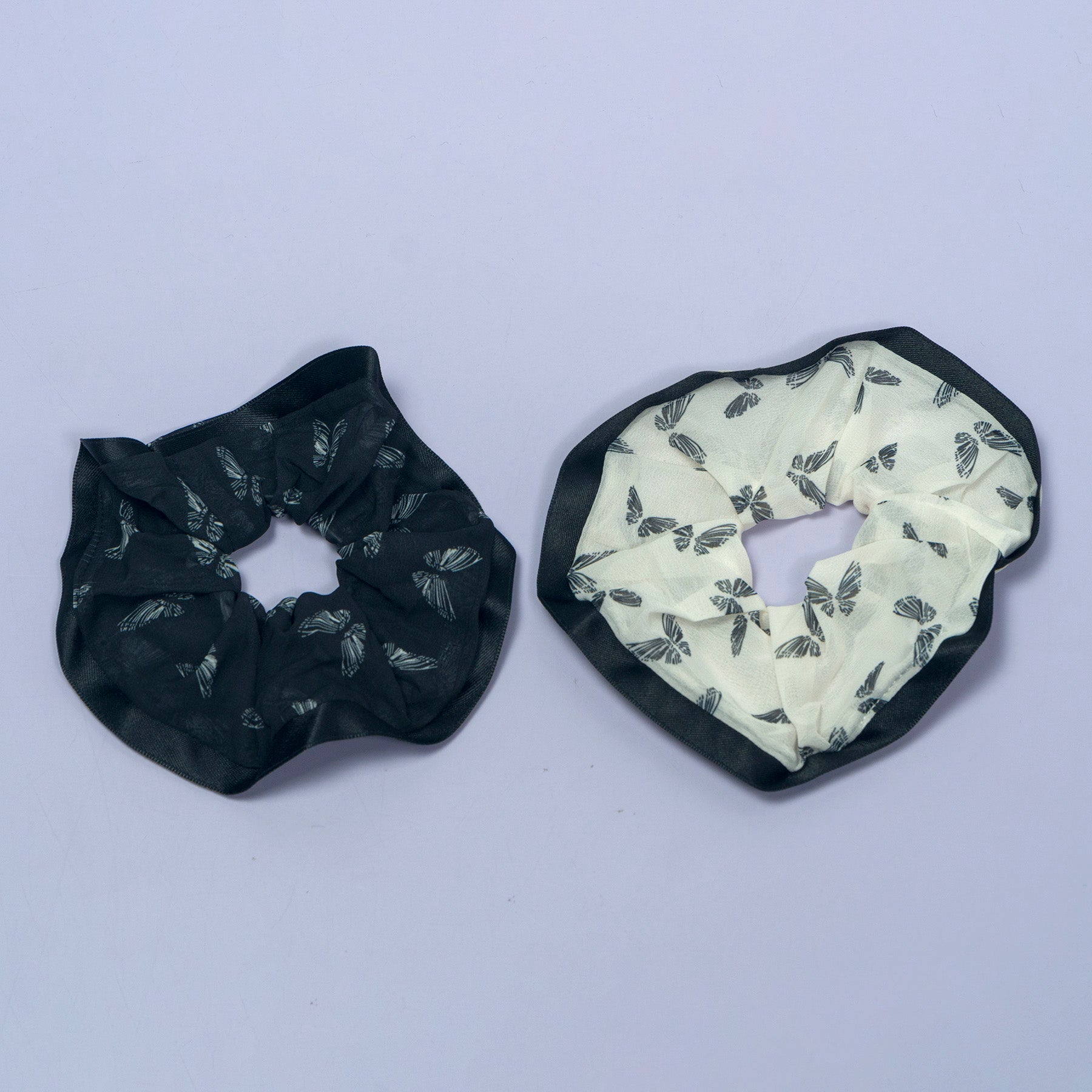 Printed Sheer Edge Hair Scrunchie – UBK3106