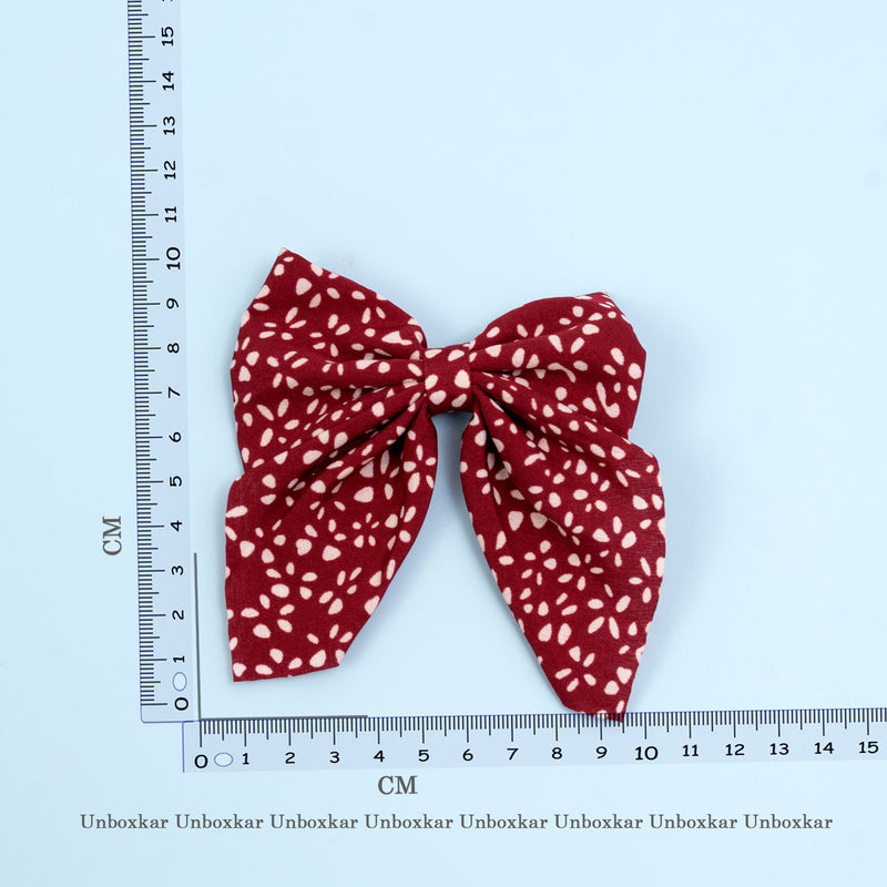 Printed hair bow with Alligator pin - UBK2024