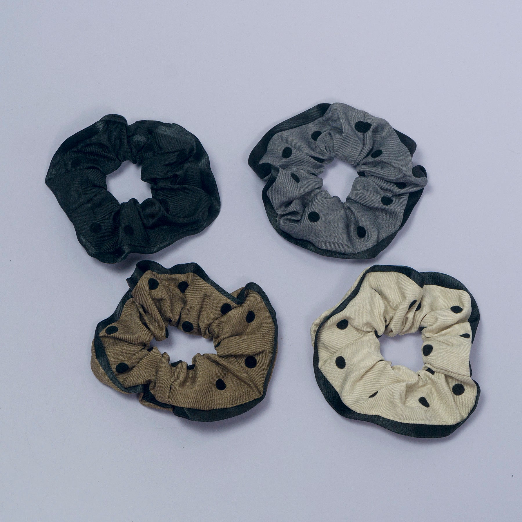 Polka Dot Sheer Edge Hair Scrunchie – UBK3101