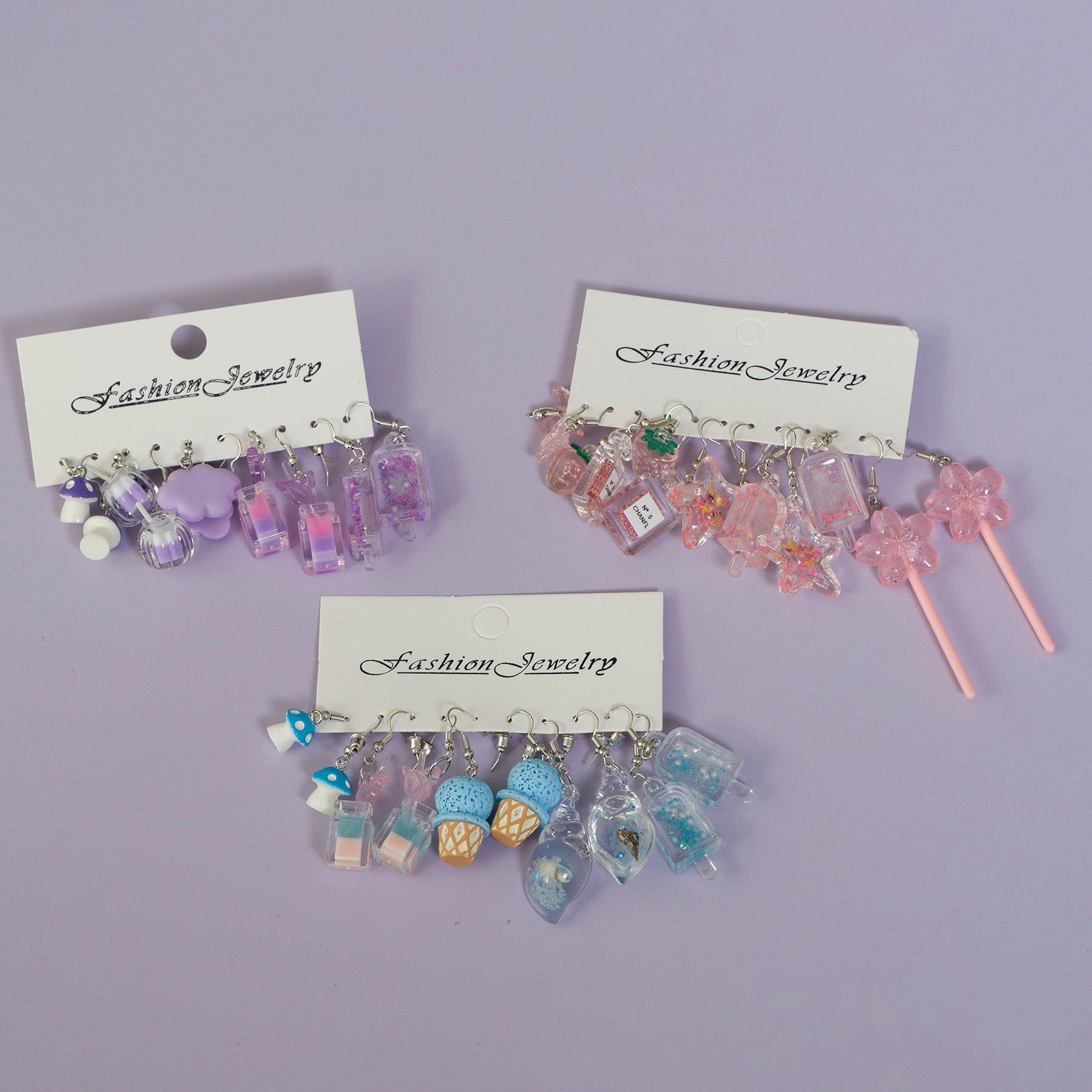 Cute Mini Charm Earrings Set - UBK3179