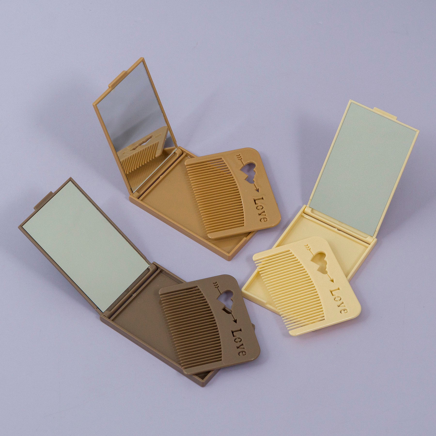 Chocolate Bar Folding Pocket Mirror with Comb - UBK3303