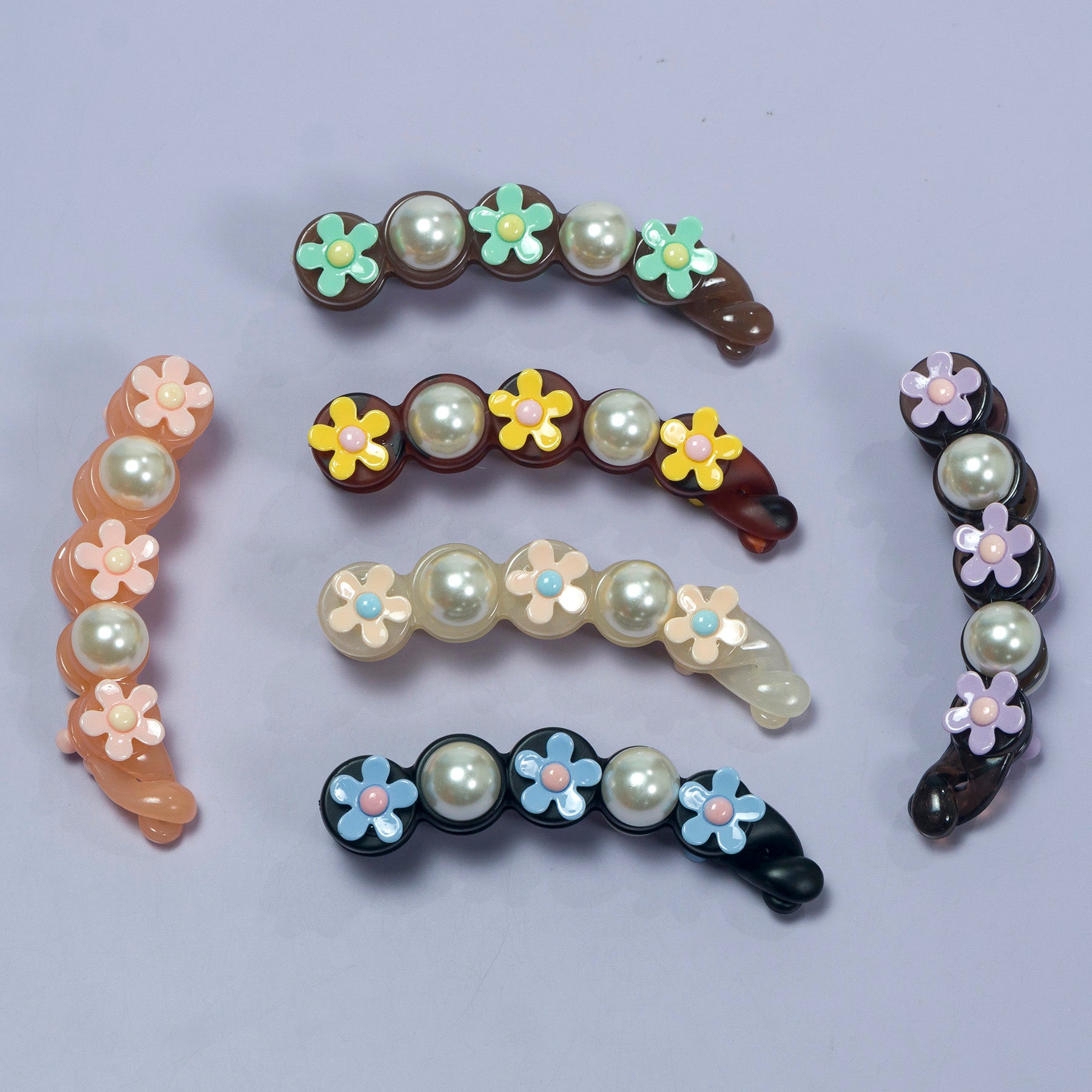 Pearl Flower Banana Clip  - UBK3054