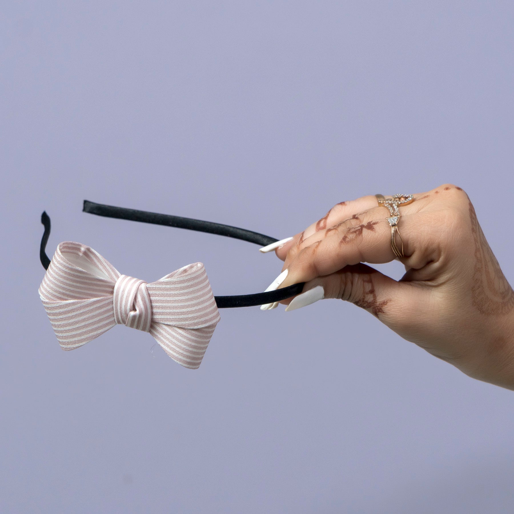 Striped Bow Headband – UBK3384