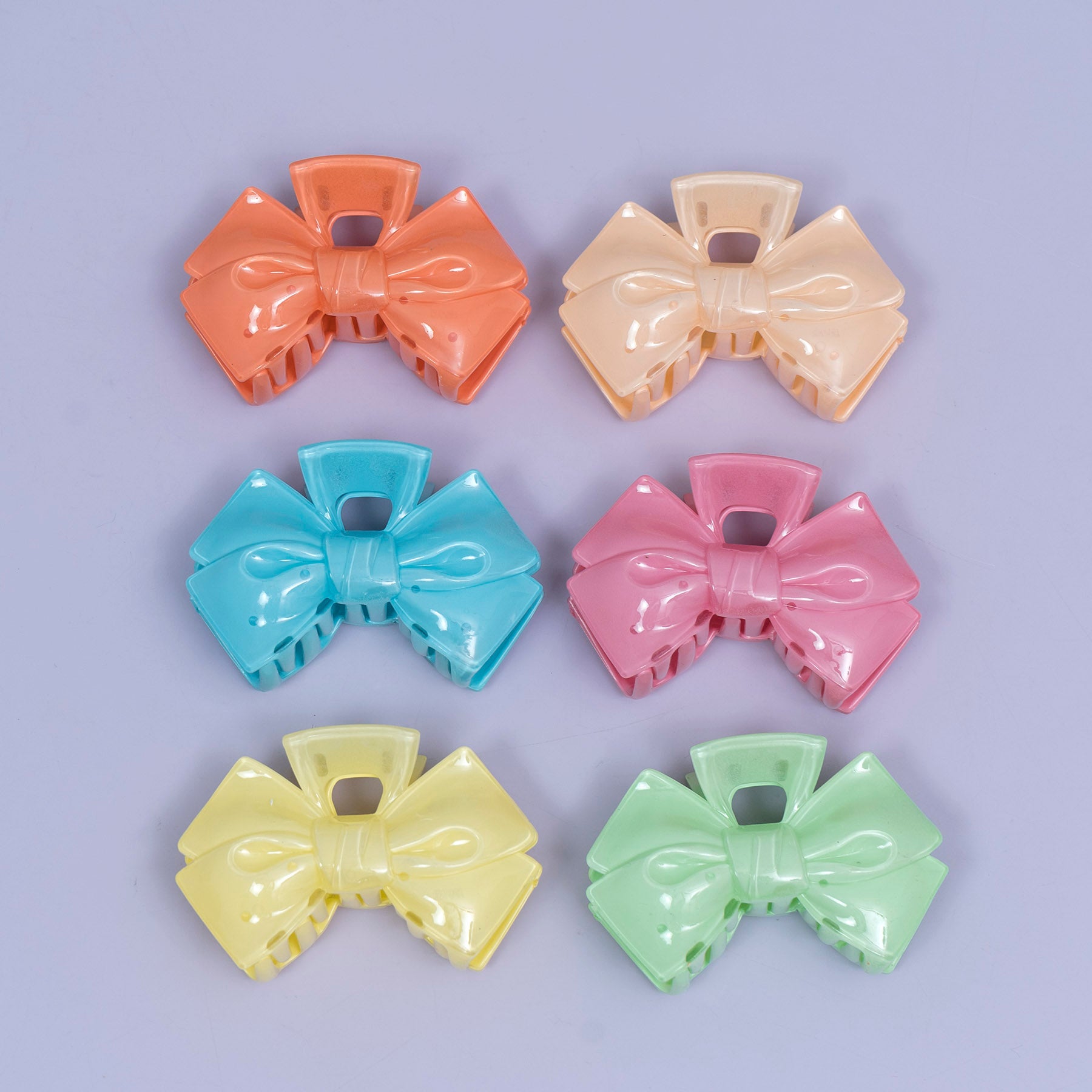 Glossy Pastel Bow Hair Claw – UBK3710
