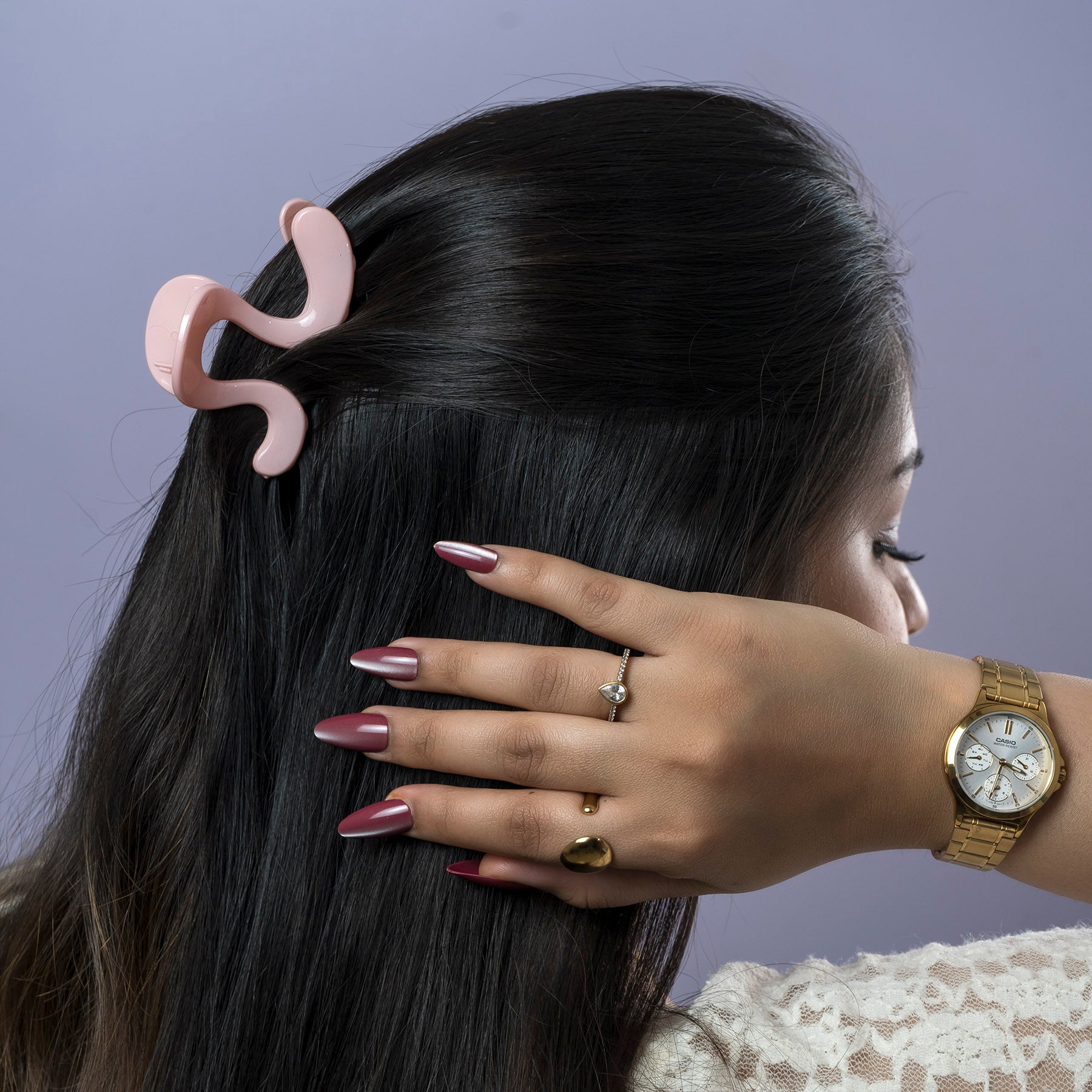 Glossy Omega Shape Hair Claw – UBK3711