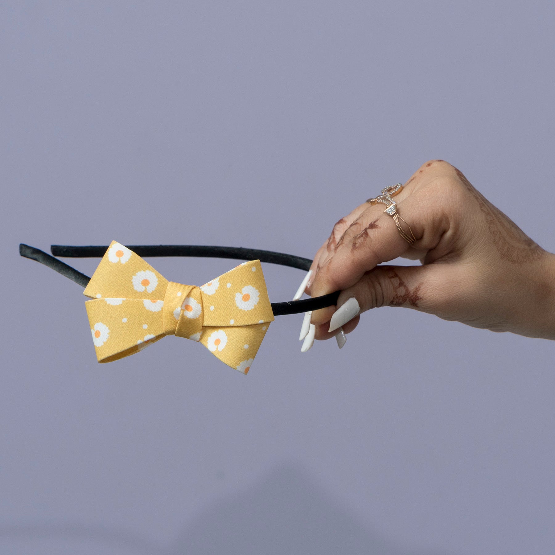 Floral Daisy Bow Headband – UBK3387