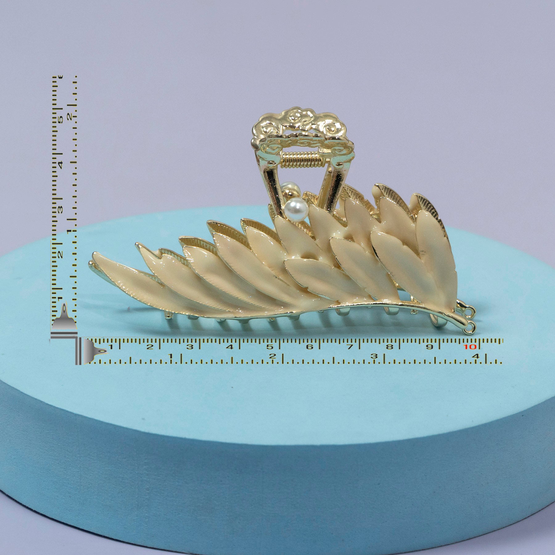 ZAYA Elegant Pearl Leaf XL Hair Claw – UBK3501