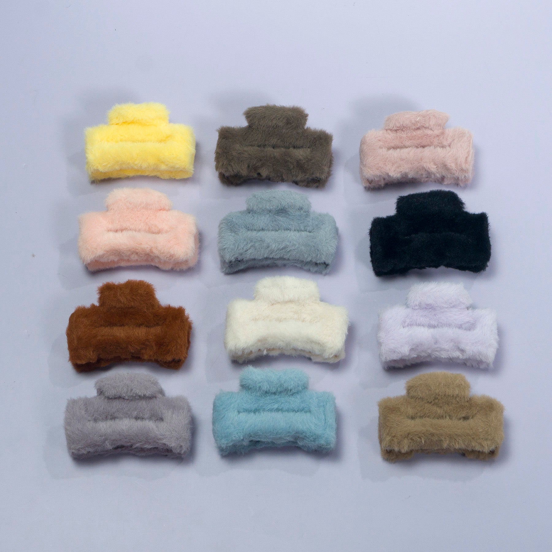 Rectangular Fur Hair Claw - UBK3062