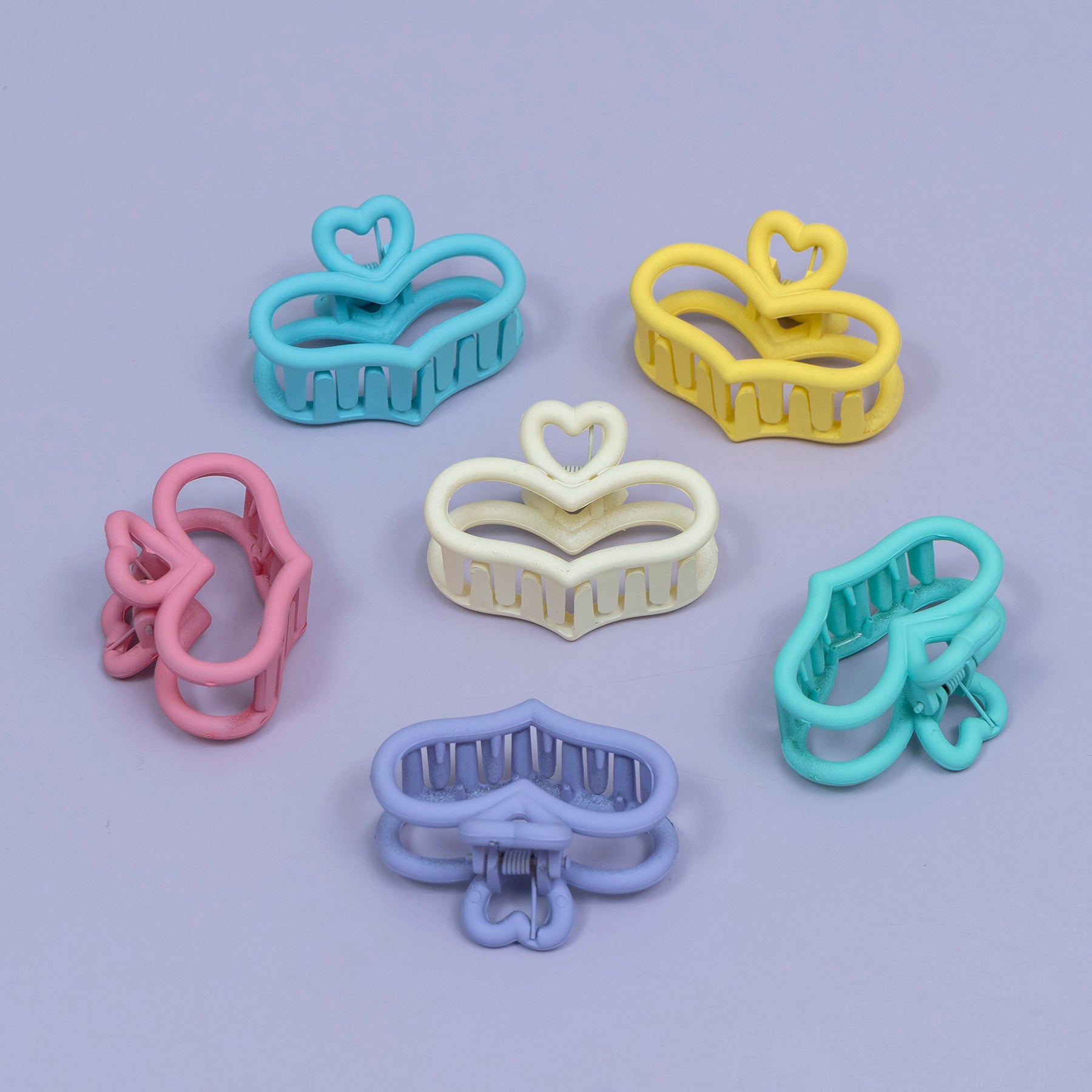 Matte Double Heart Hair Claw – UBK3726