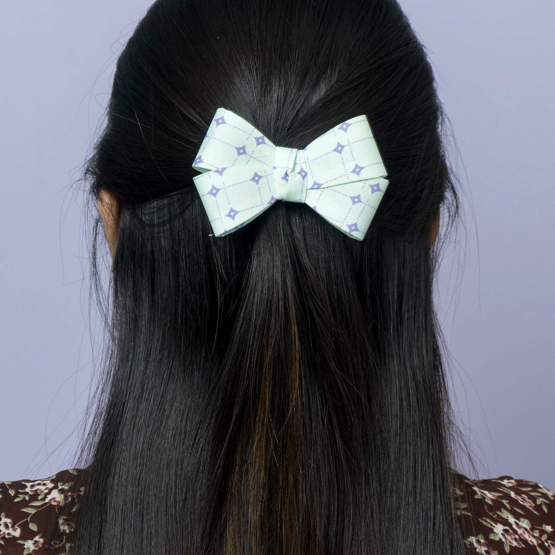 Pattern Bow Hair Clip – UBK3393