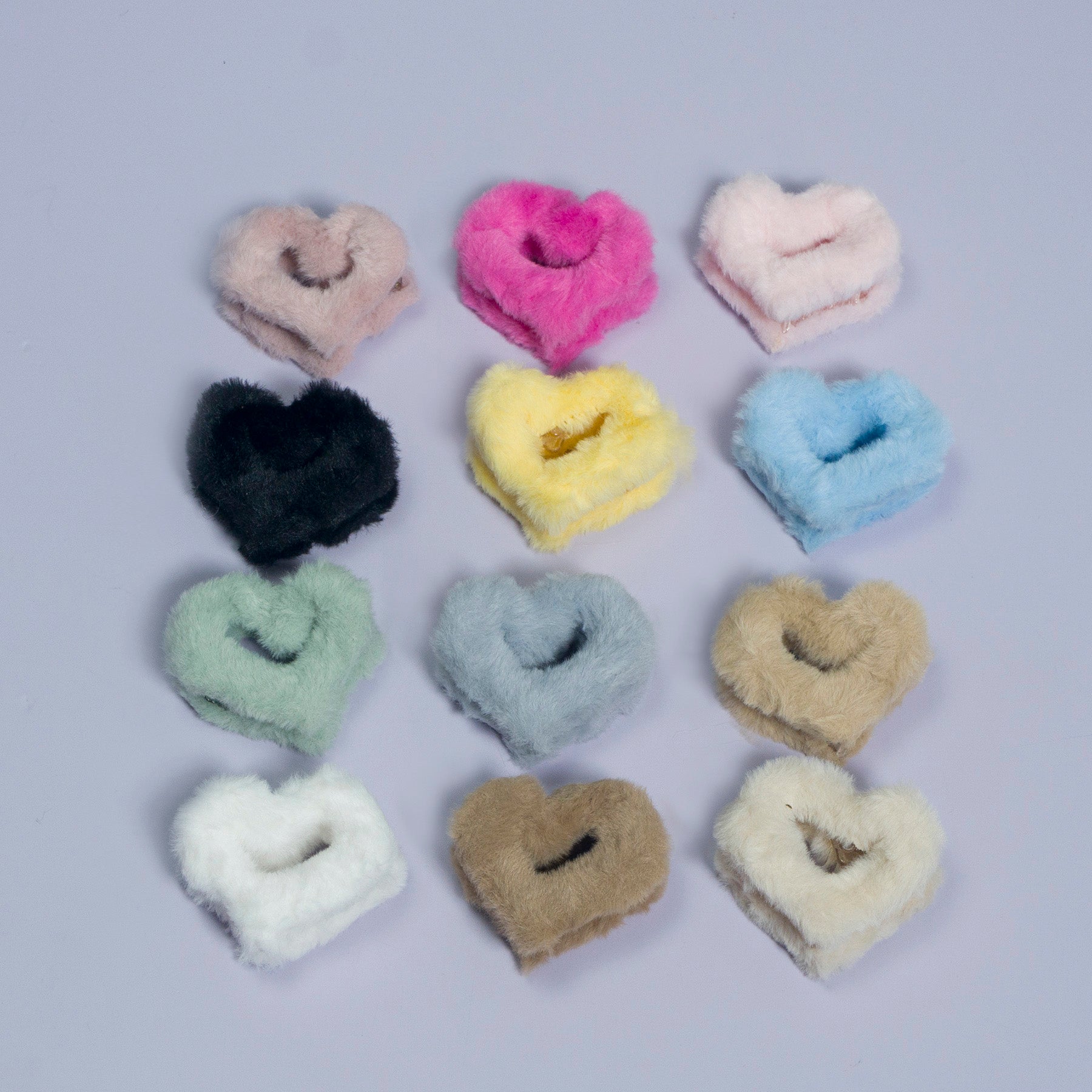 Heart Shape Fur Hair Claw - UBK3064