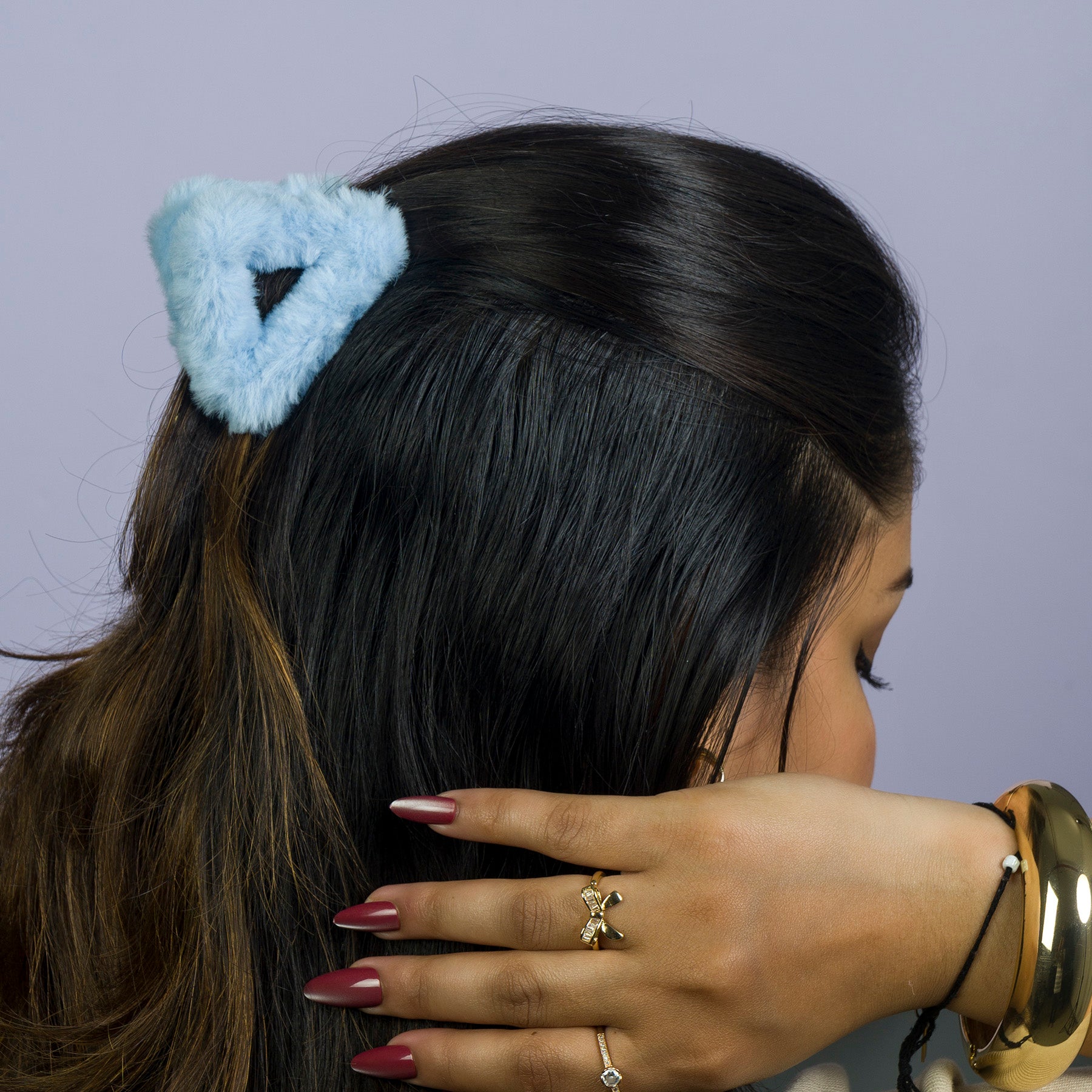 Triangle Fur Hair Claw - UBK3065