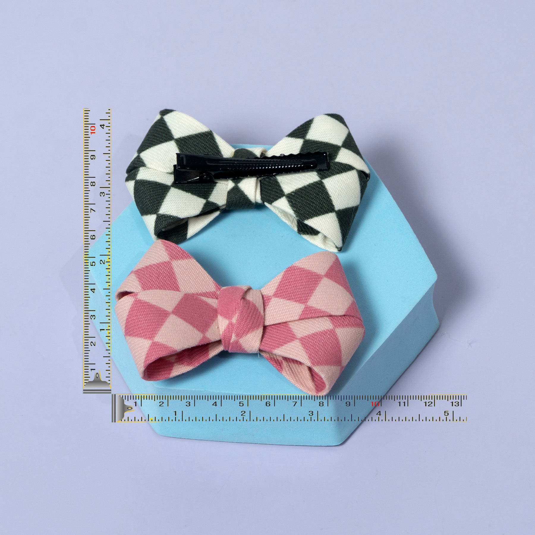 Checkered Bow Hair Clip - UBK3397
