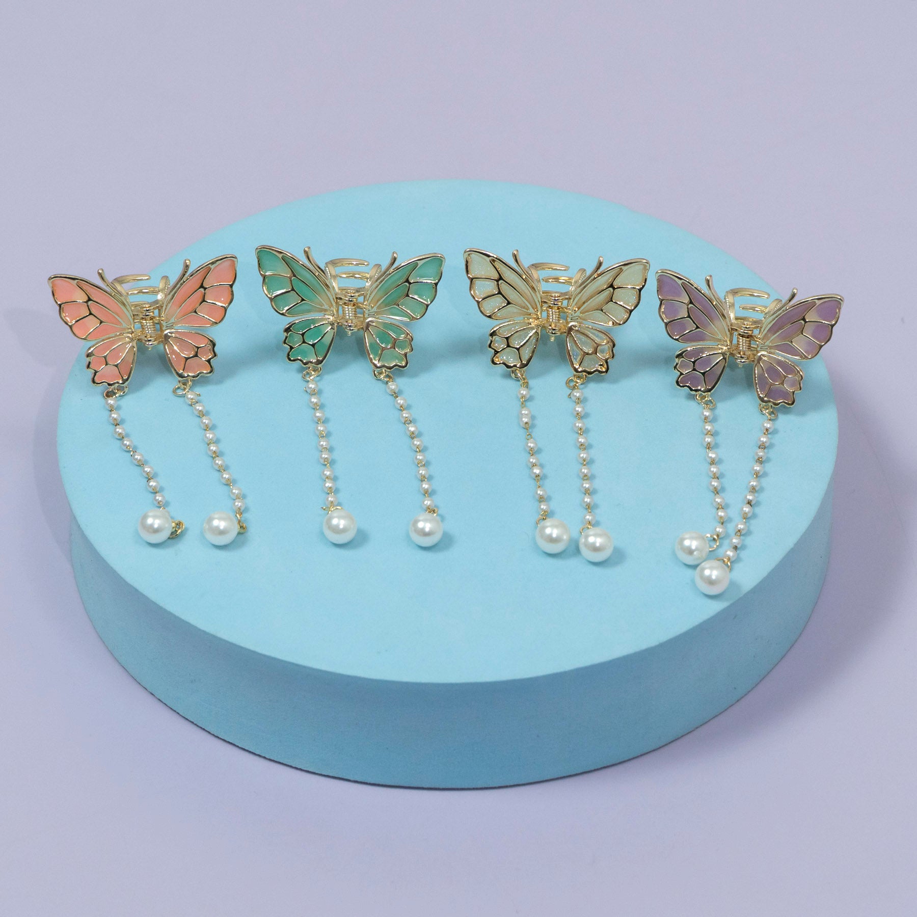 ZAYA Butterfly Pearl Chain Hair Claw – UBK3512