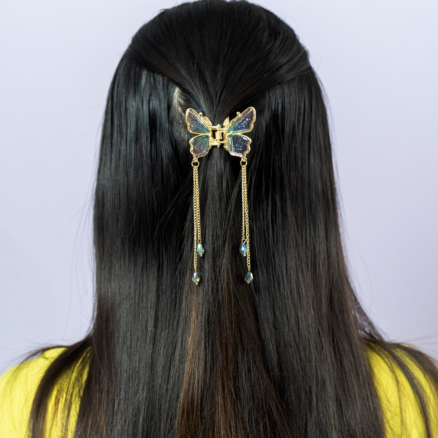 ZAYA Floral Bow Crystal Hair Claw – UBK3513