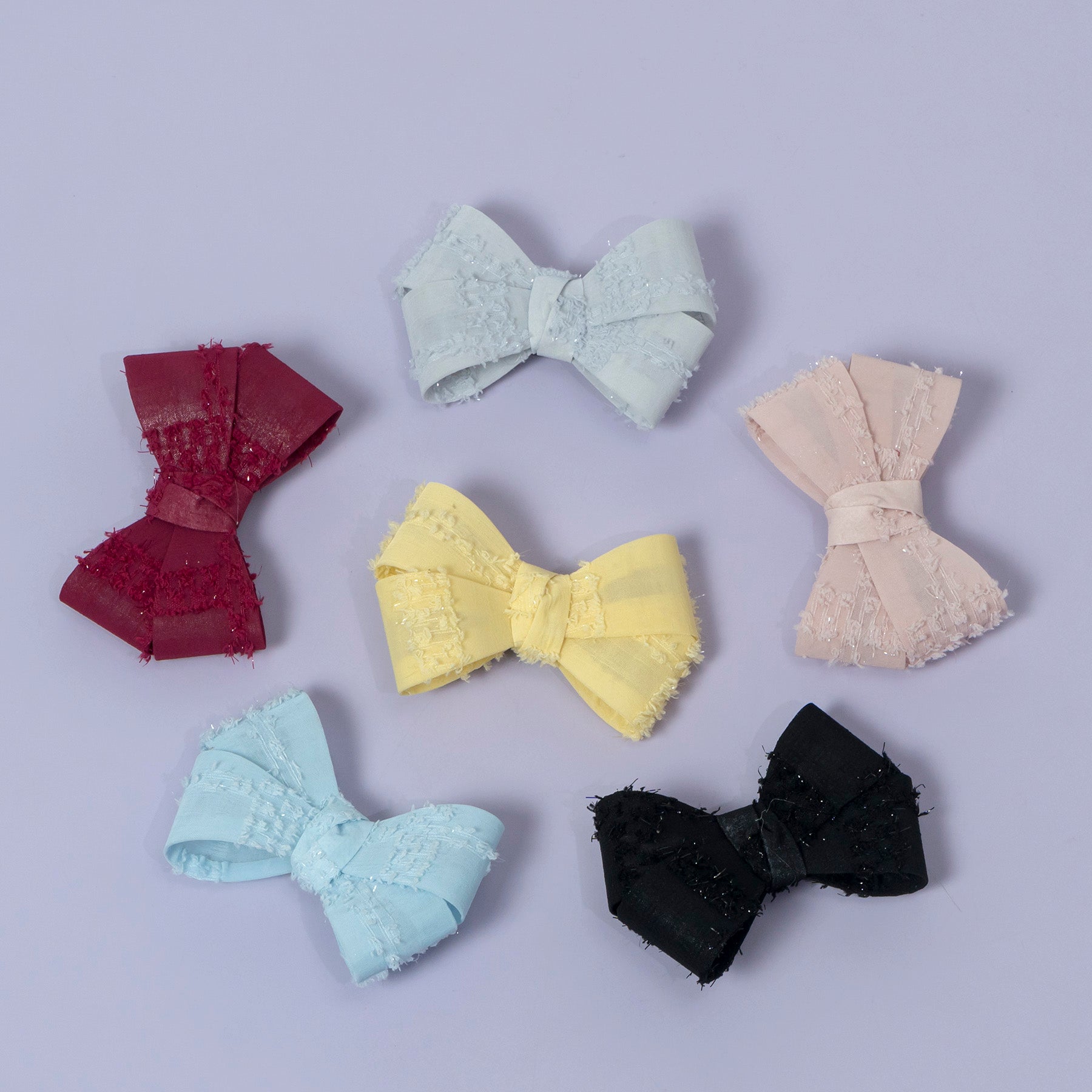 Textured Fabric Bow Hair Clip – UBK3401