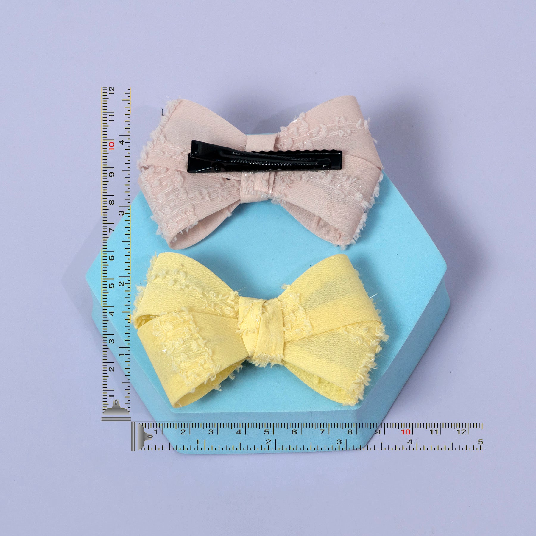 Textured Fabric Bow Hair Clip – UBK3401