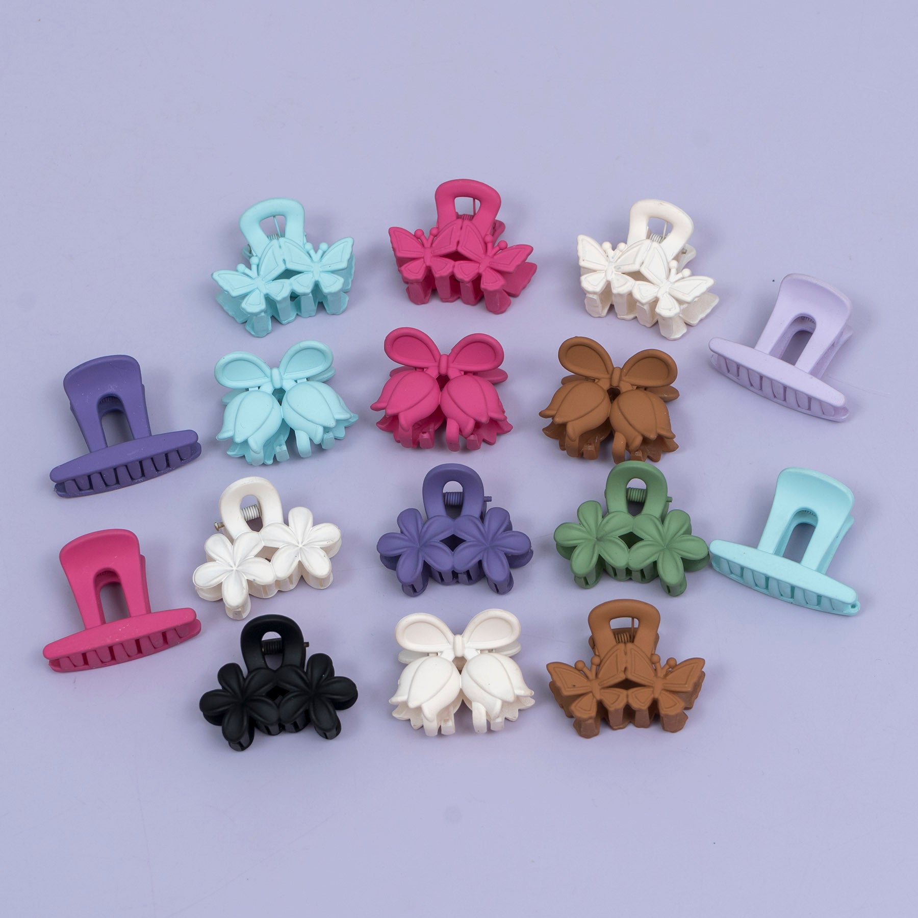 Matte Mini Floral Hair Claw (3Pcs)  – UBK3737