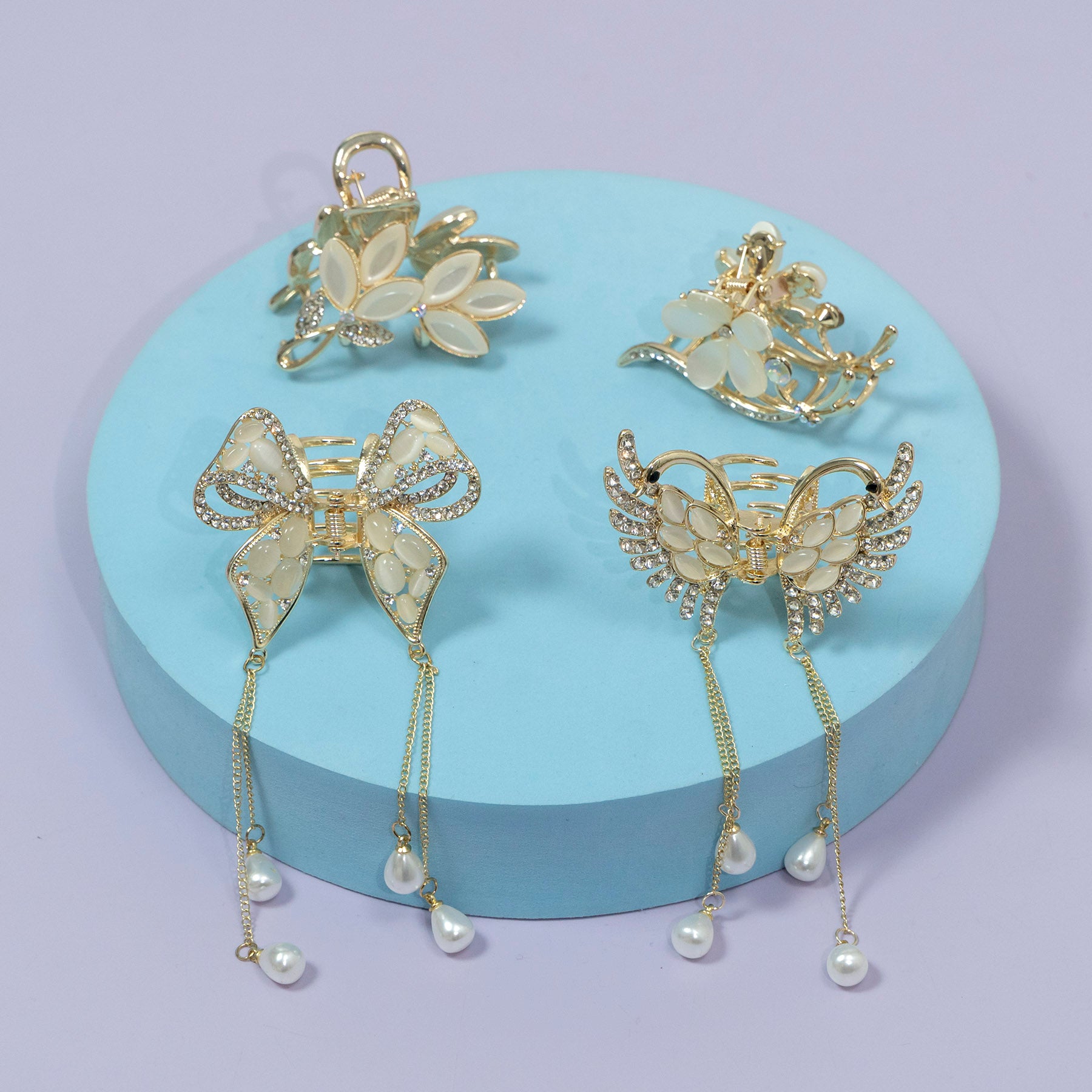 ZAYA Floral Crystal Leaf Hair Claw – UBK3518