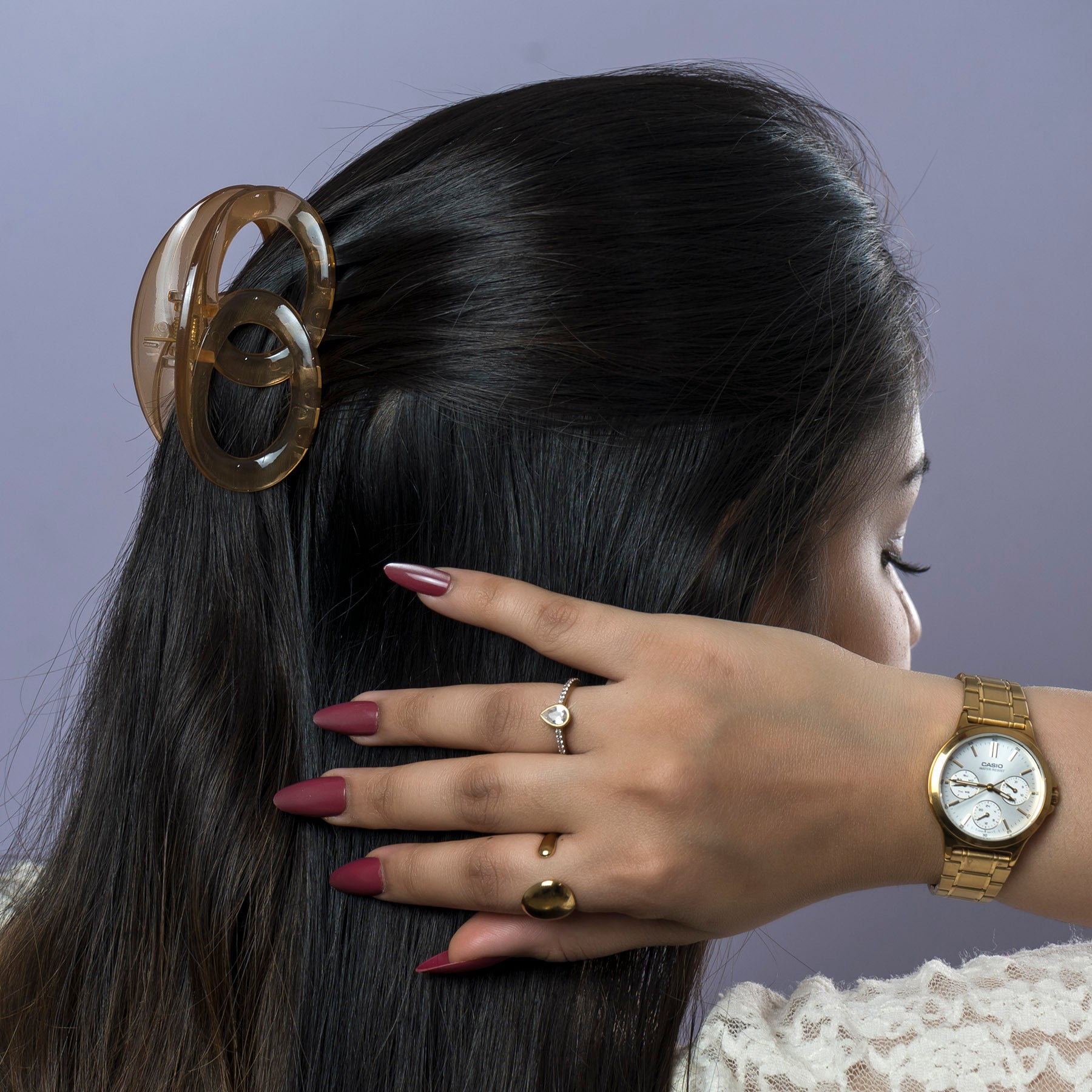 Glossy Oval Hair Claw – UBK3740