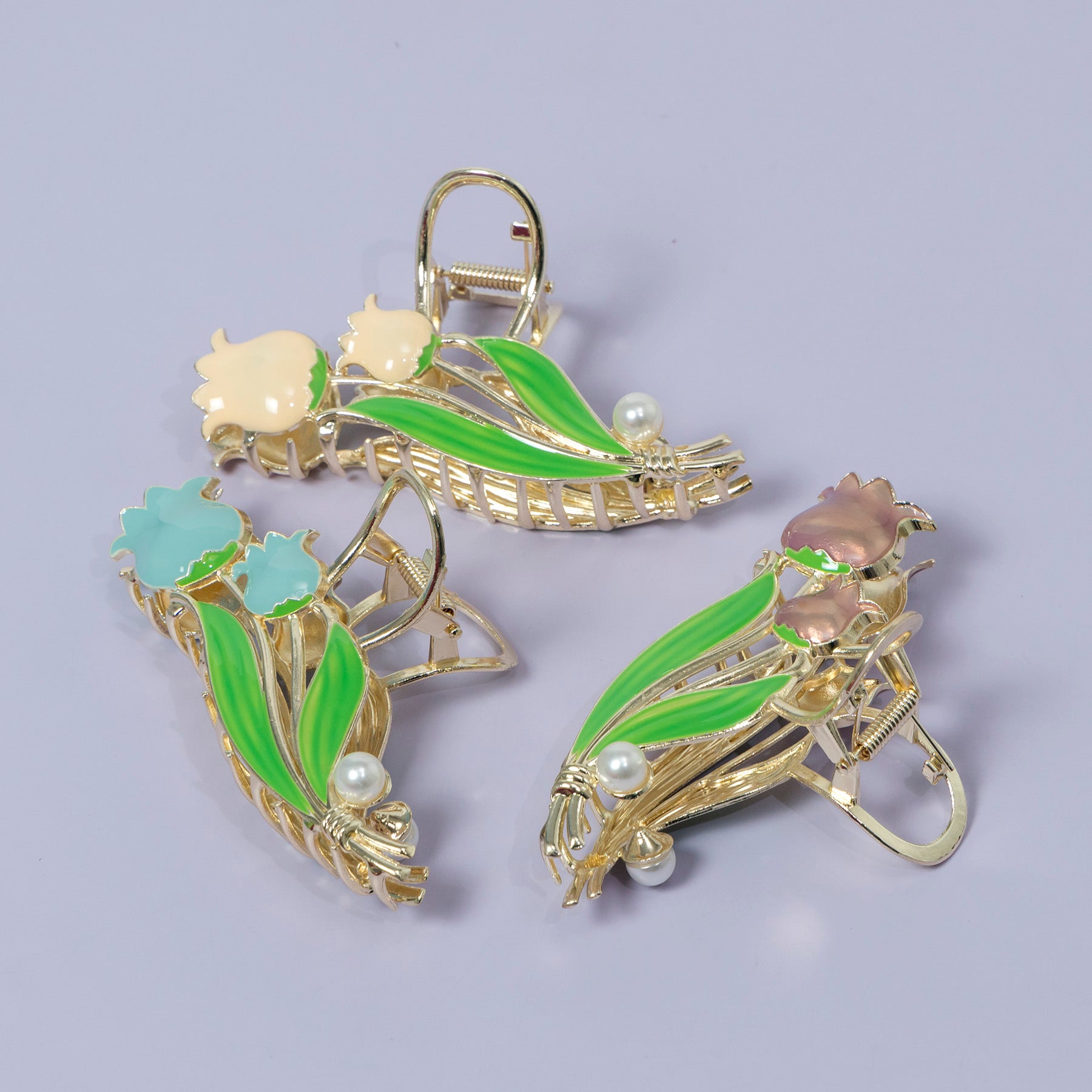 Tulip Pearl Metal Hair Clip – UBK3406