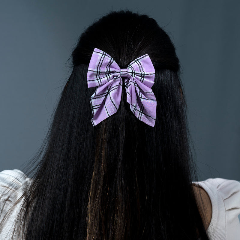 Printed Bow Hair Rubber Band - UBK1721