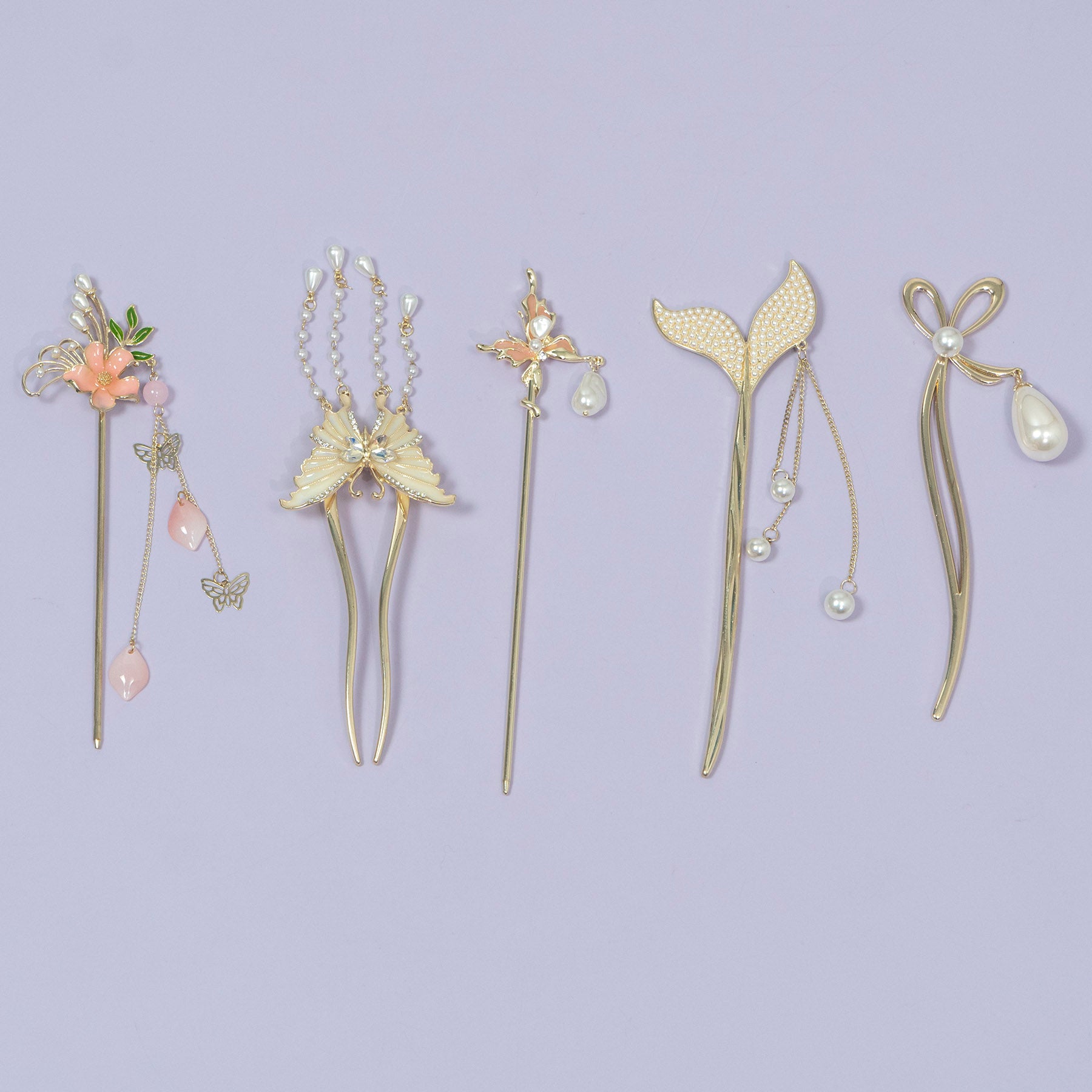 ZAYA Floral Pearl Dangling Hair Pin – UBK3522