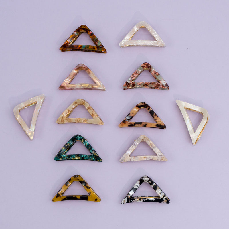 Marble Finish metal hair claw  - UBK2848