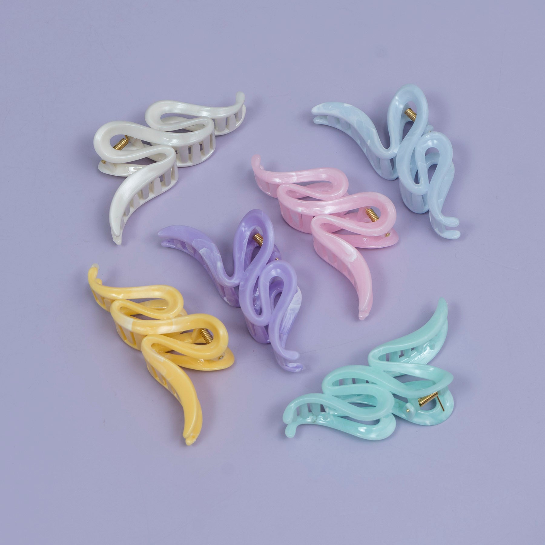 Glossy Marble Wave Hair Claw – UBK3745
