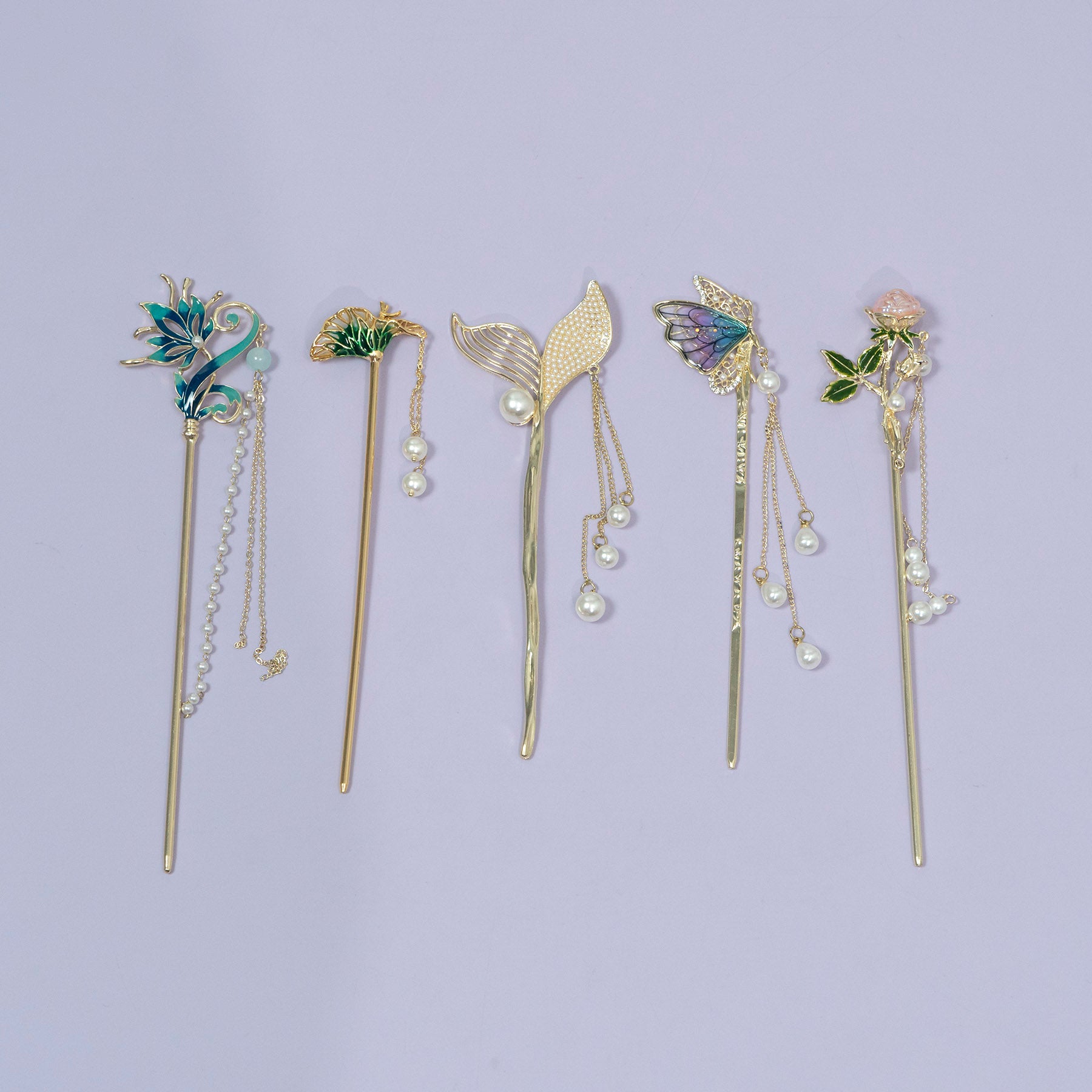ZAYA Floral Pearl Drop Hair Stick – UBK3523