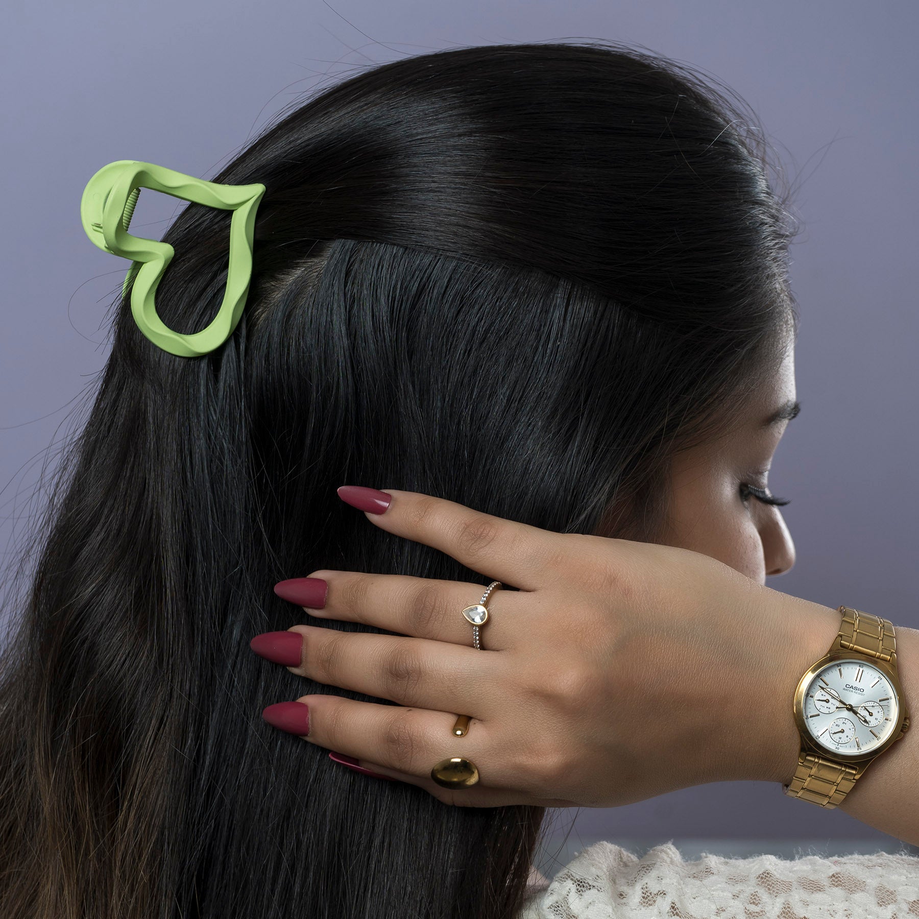 Matte Heart Hair Claw – UBK3746