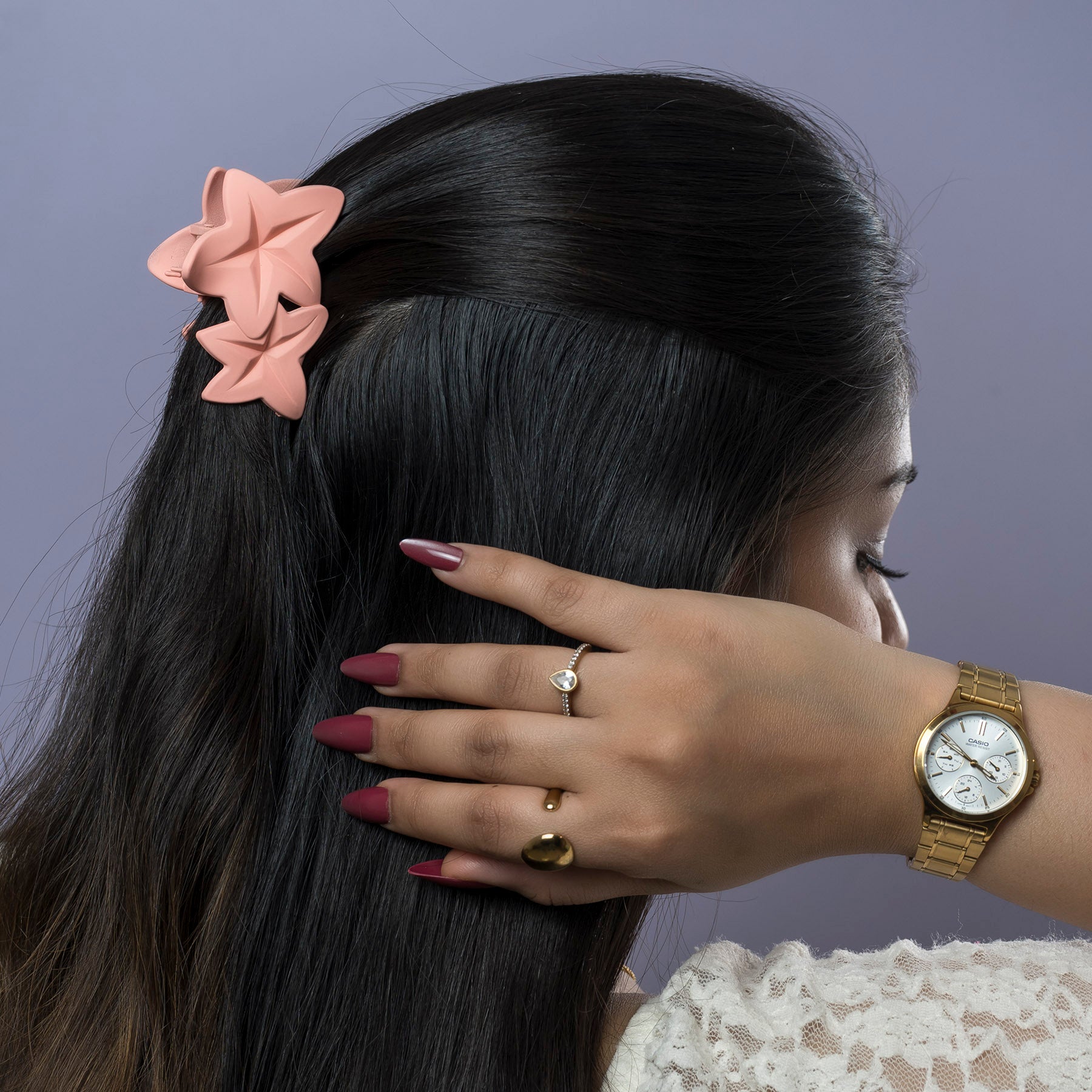 Matte Double Star Hair Claw – UBK3747