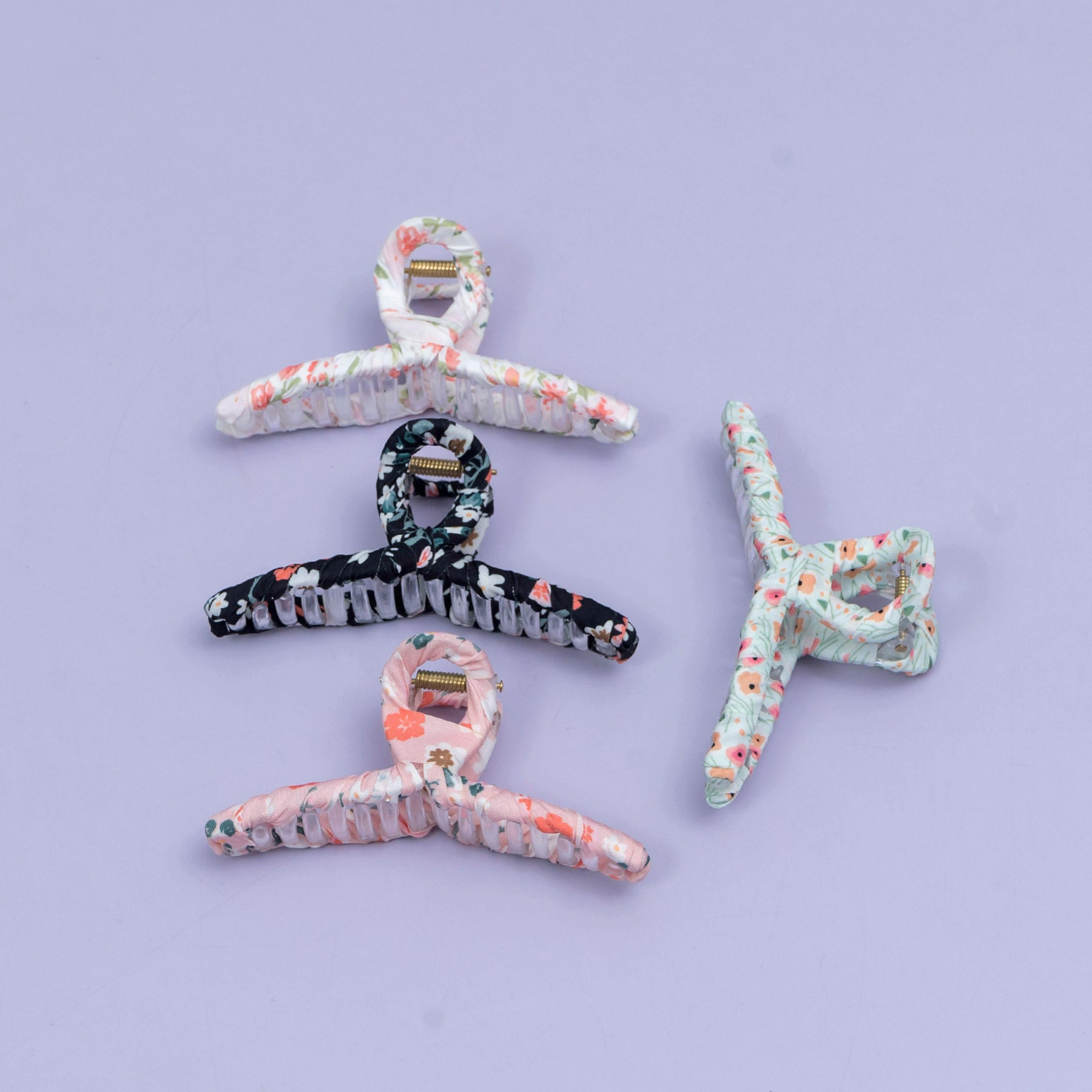 Floral Fabric Hair Claw – UBK3827