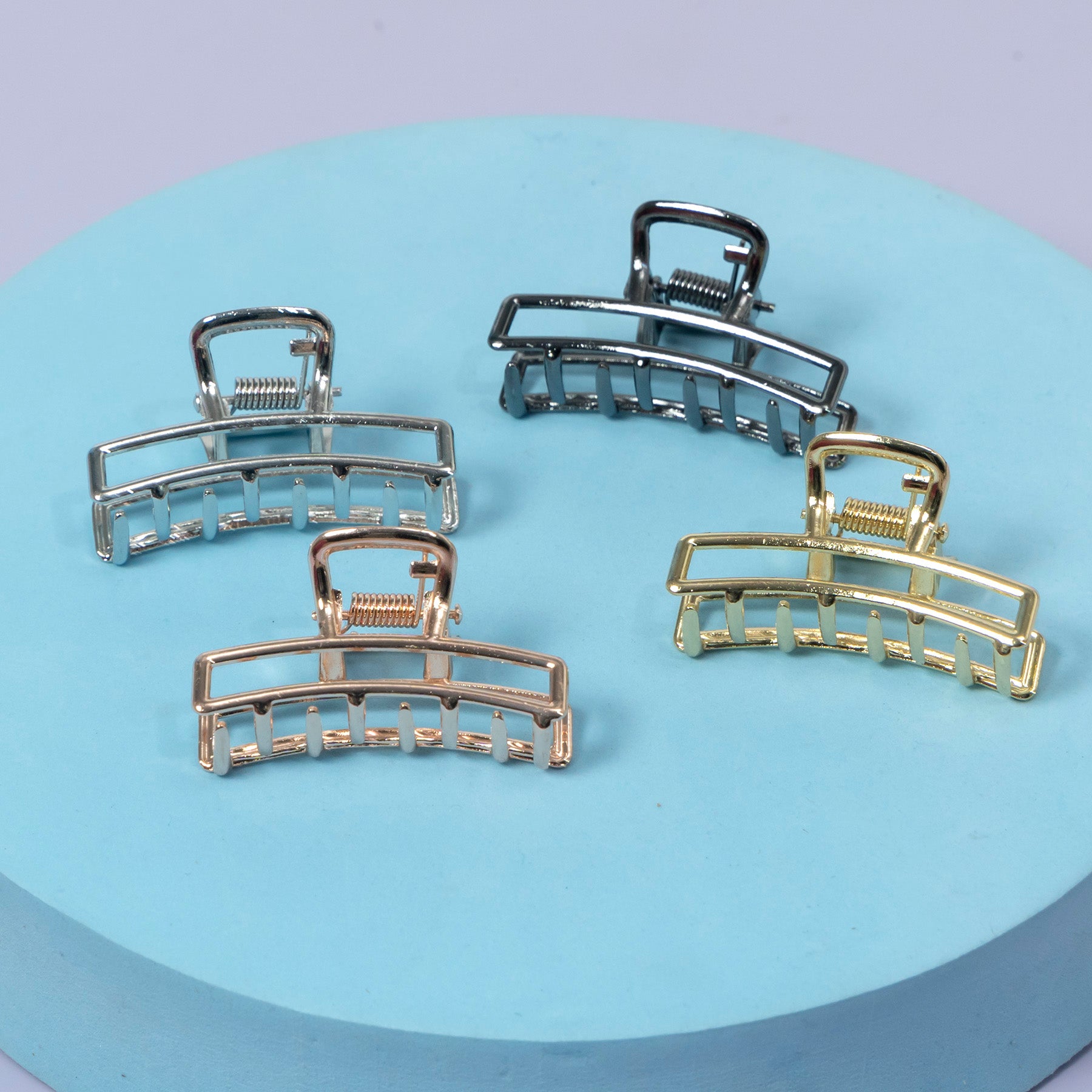 Metallic Rectangular Minimal Claw Clip – UBK3413