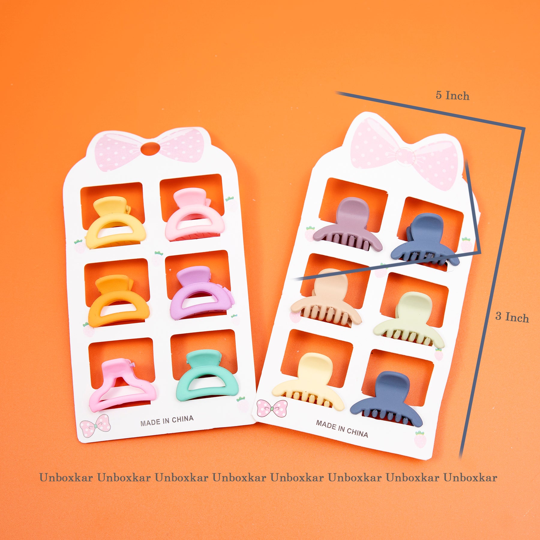 Matt mini hair claw set ( Pack of 6 ) - UBK1797