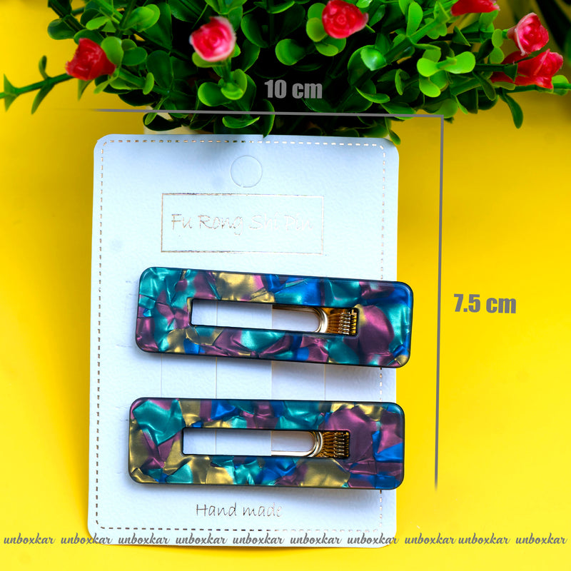 Marble hair pins ( Pack of 2 )  - UBK1731