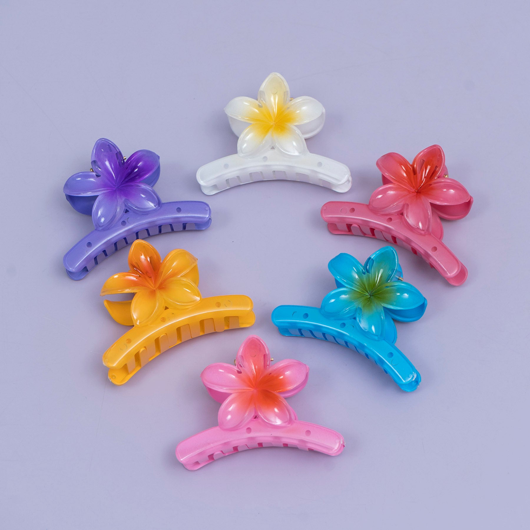 Glossy Gradient Floral Hair Claw – UBK3754