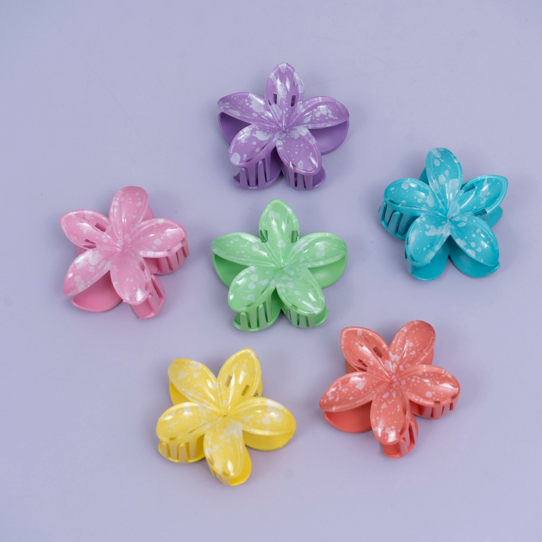 Glossy Splash Floral Hair Claw – UBK3755