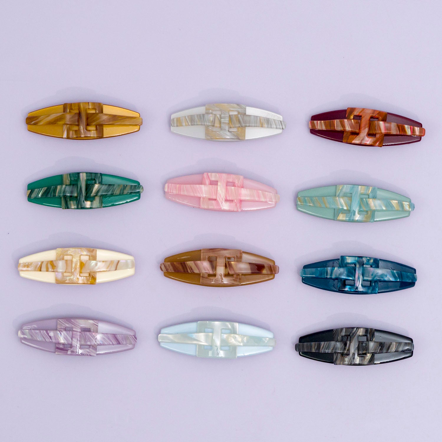 Marble Finish barrettes - UBK2864