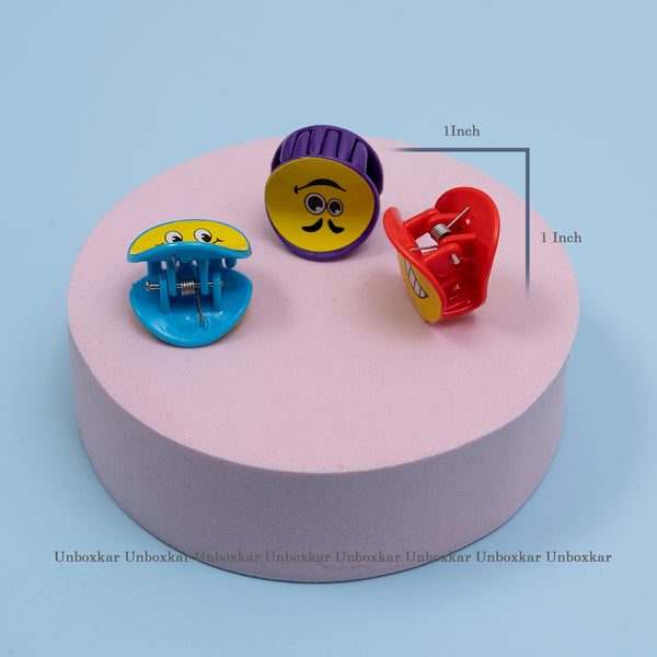 Smiley kids Hair claw ( Pack of 4 )  - UBK1811
