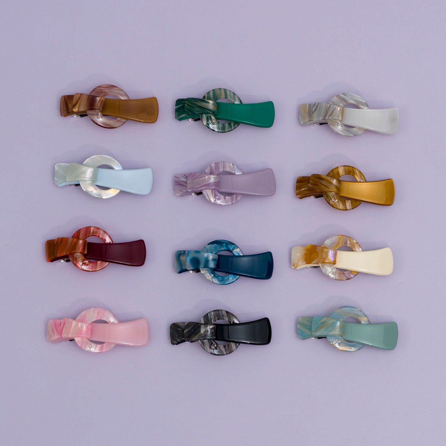 Marble Finish barrettes - UBK2866