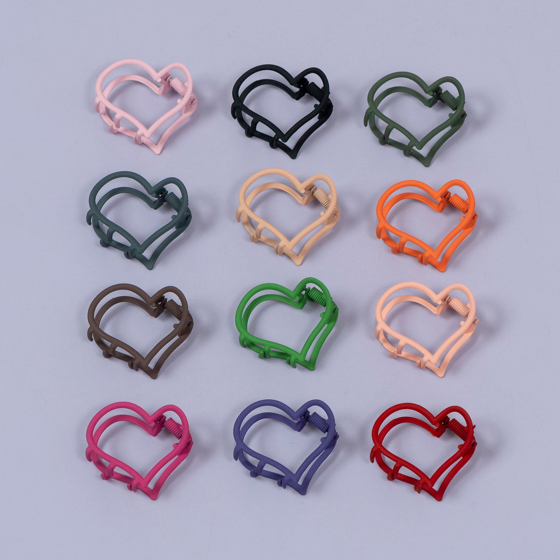 Heart Outline Matte Hair Claw – UBK3542