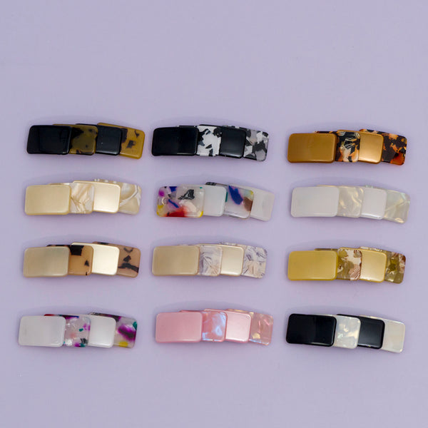 Marble Finish barrettes - UBK2867