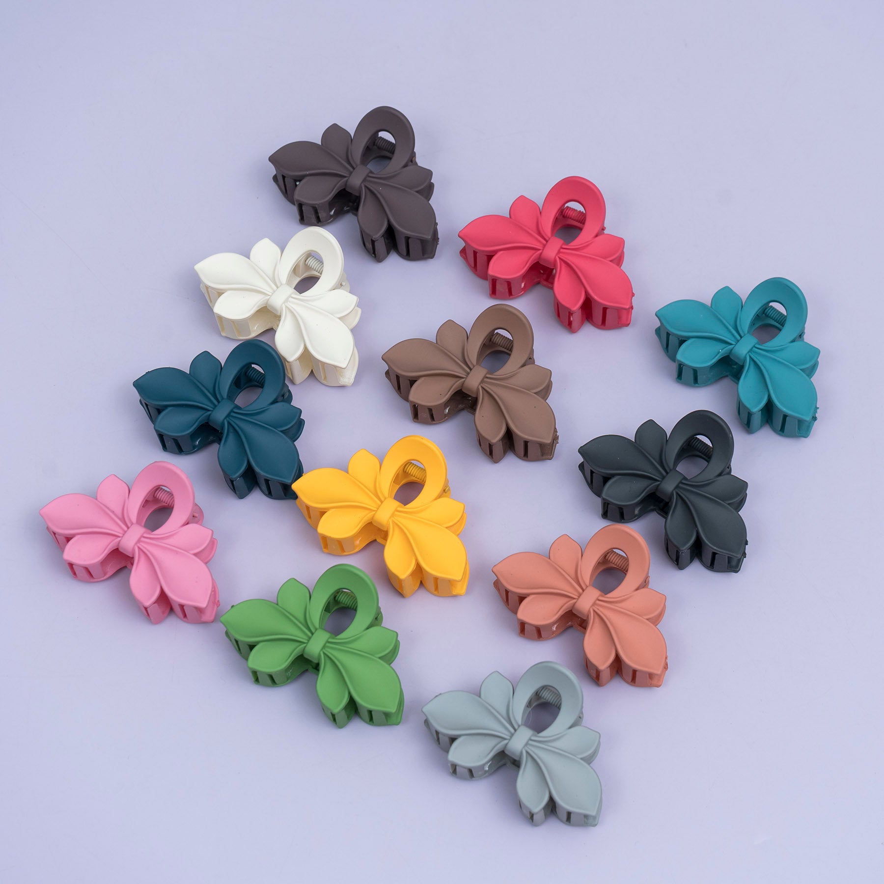 Matte Floral Bow Hair Claw – UBK3765