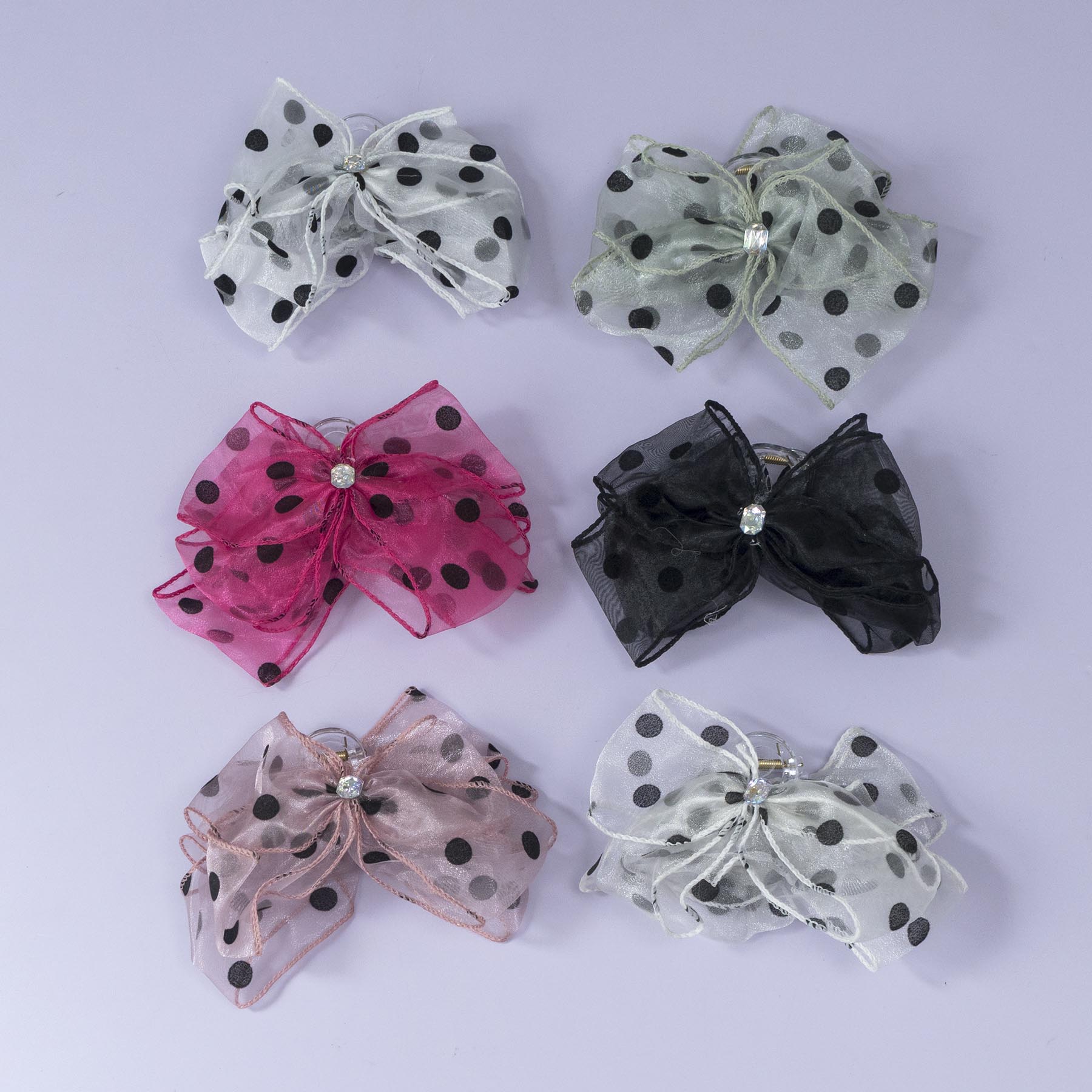 Polka Dot Bow Hair Claw – UBK3321
