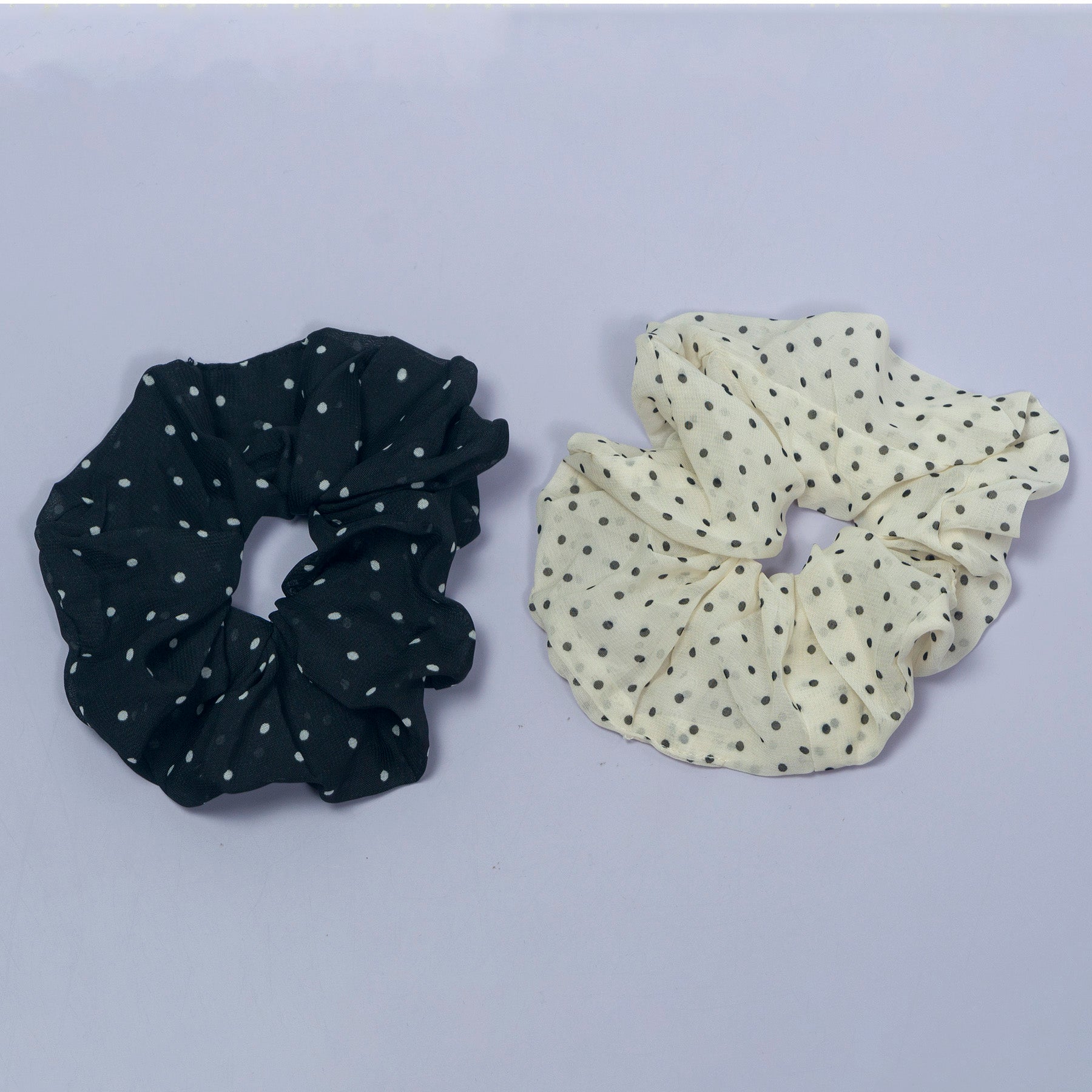 Polka Dot Chiffon Hair Scrunchie – UBK3102