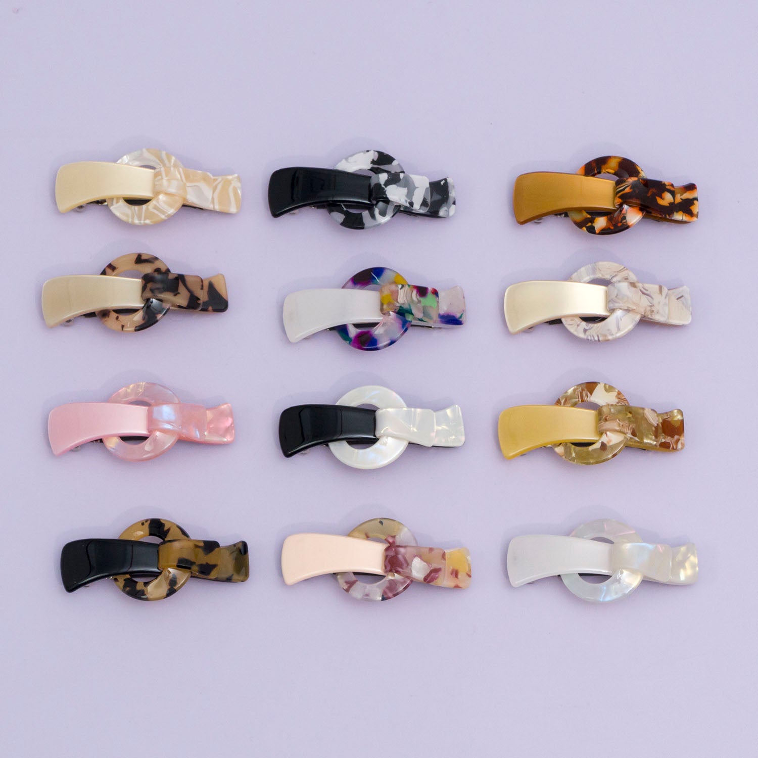 Marble Finish barrettes - UBK2871