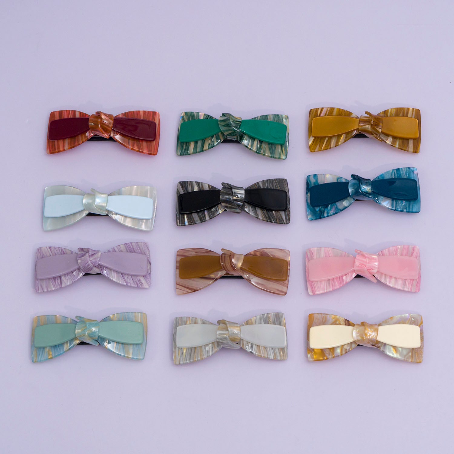 Marble Finish barrettes - UBK2873