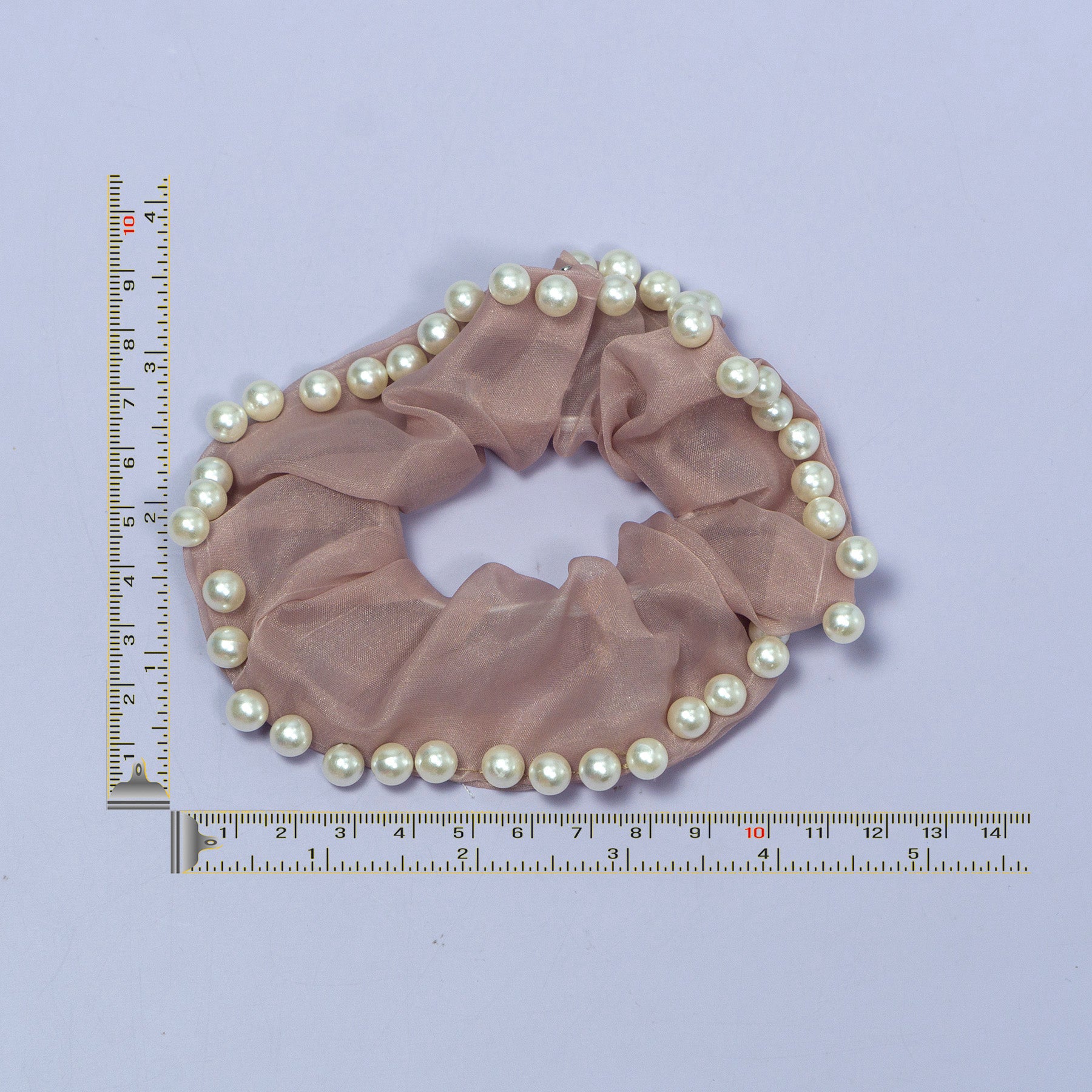 Organza Hair Scrunchie with Pearl Border – UBK3105